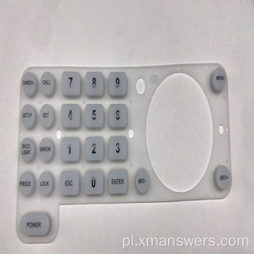 Niestandardowy elektroniczny podświetlany przycisk z gumy silikonowej